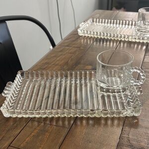 Hazel Atlas 1940s Sip Snack and Smoke Set